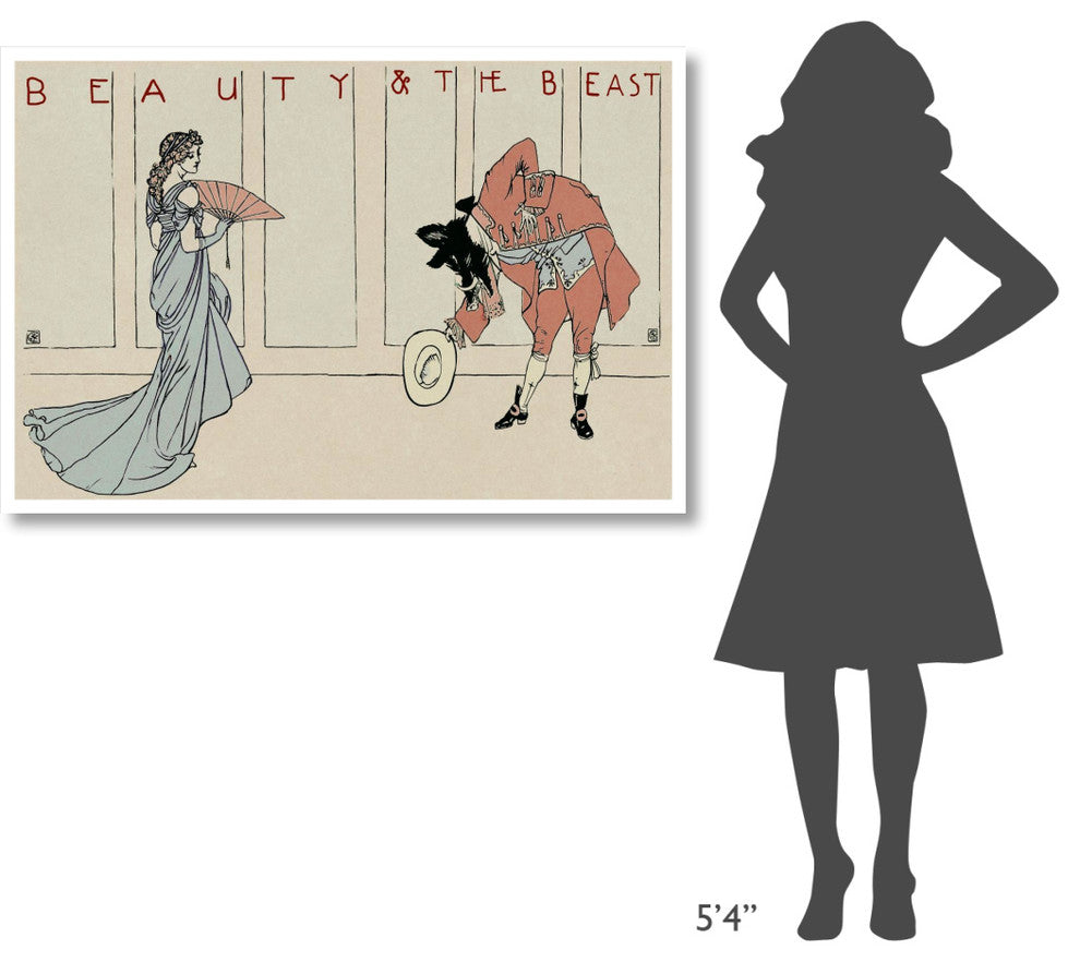 "Beauty and the Beast - The Bow" Digital Paper Print by Walter Crane, 50"x34"