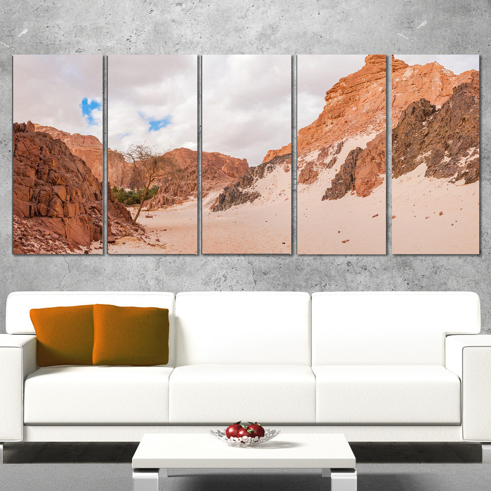 "Fantastic Panorama of White Canyon" Wall Art Landscape, 5 Panels, 60"x28"