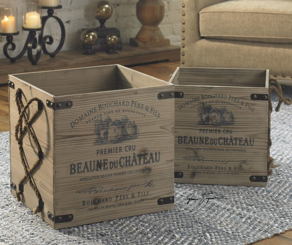 Uttermost Bouchard Crates Set of 2
