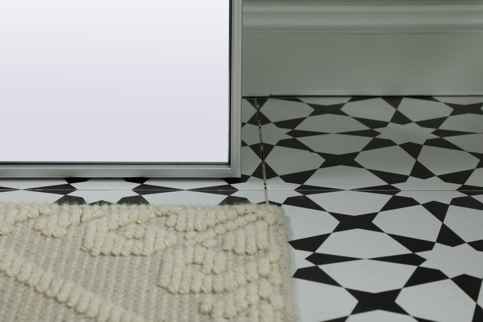Metal Frame Arch Full Length Mirror 35X66 Inch, Silver