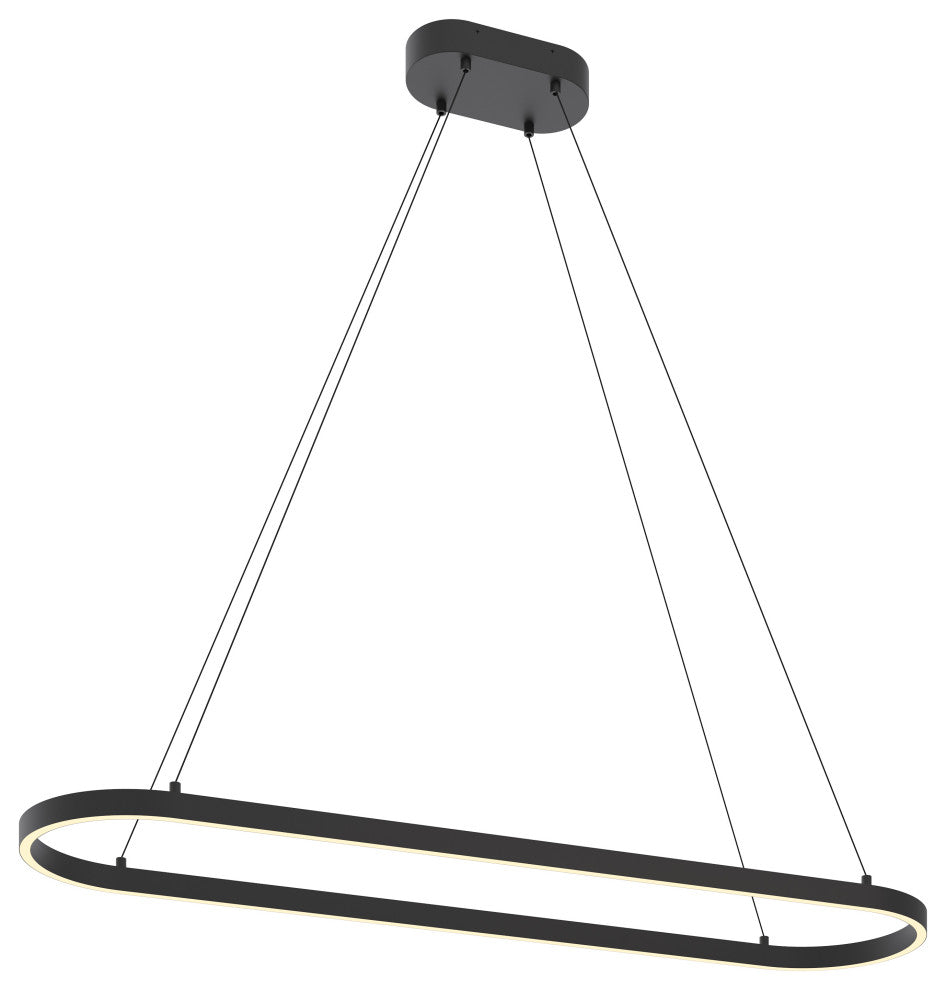 Glo 48'' LED Linear Pendant, Black