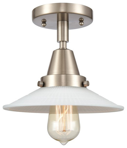 INNOVATIONS LIGHTING 447-1C-SN-G1-LED Halophane Flush Mount