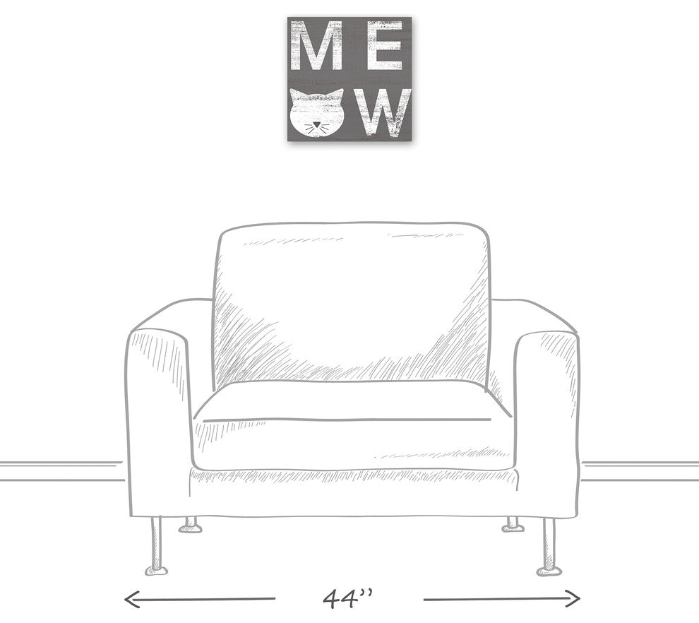 Designs Direct Meow 12x12 Canvas Wall Art