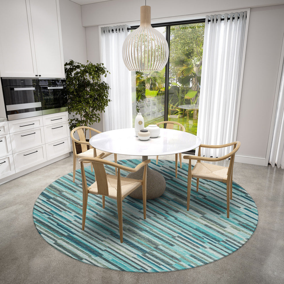 Indoor/Outdoor Sedona SN8 Poolside Machine Washable 6' x 6' Round Rug