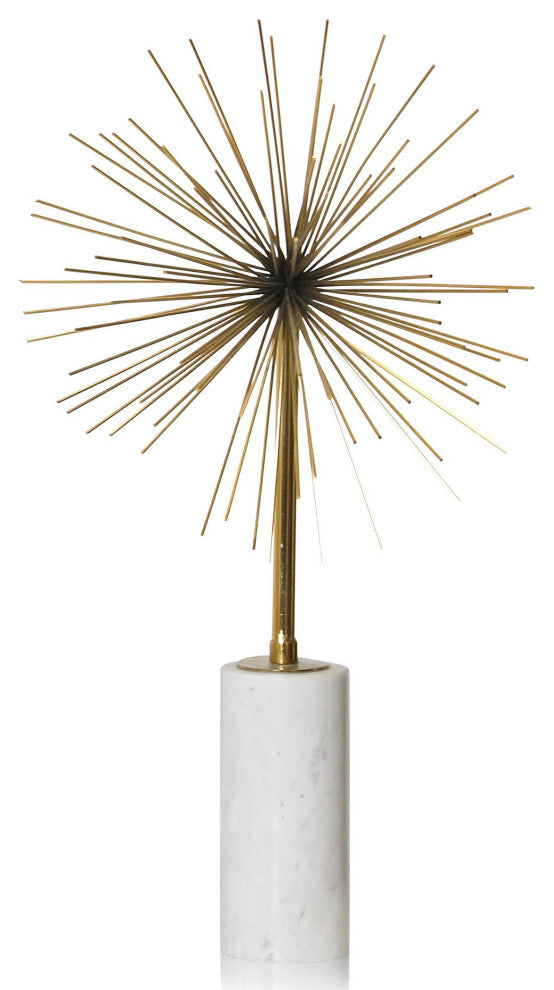 Cosmic Statue Medium Gold Finish On Metal Marble Base