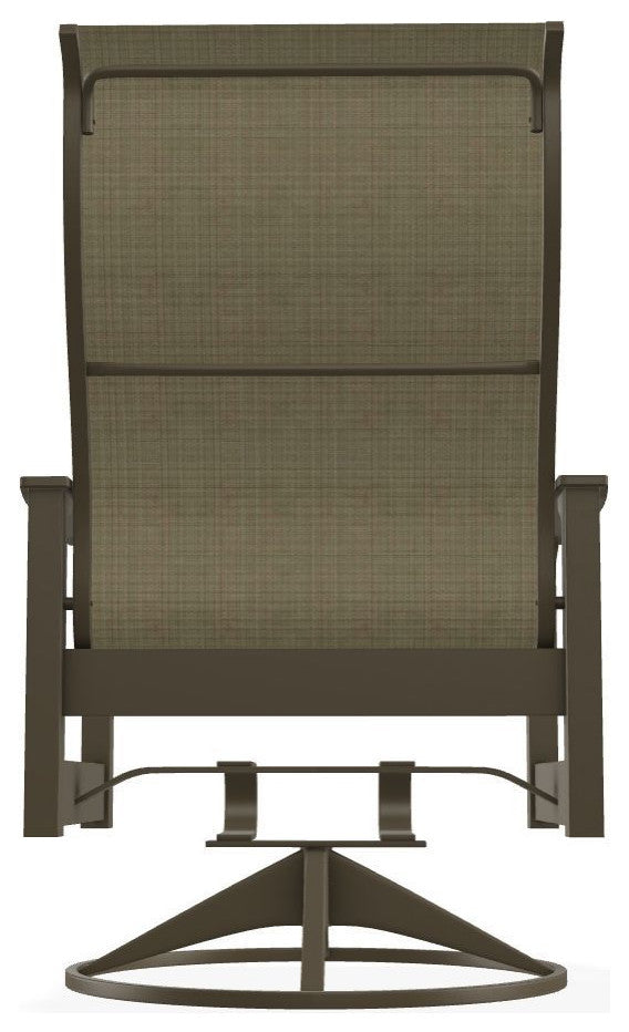 Leeward Sling Outdoor Swivel Rocker, Elevation Stone/Beachwood