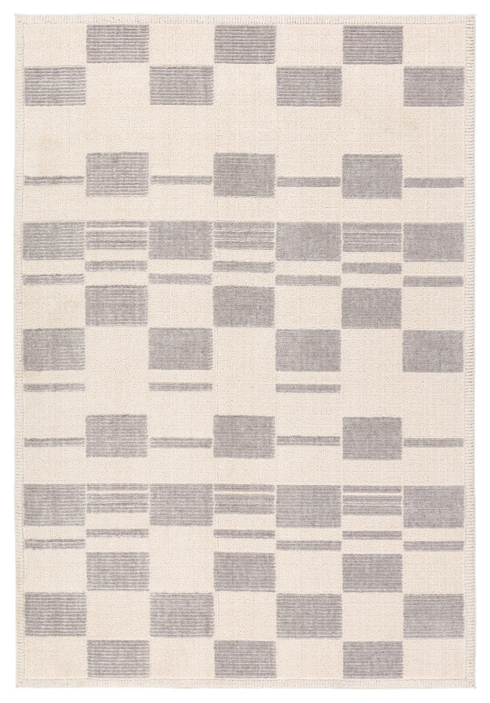 Jaipur Living Fercose CMP02 Geometric Ivory Runner Rug, 2'8"x8'