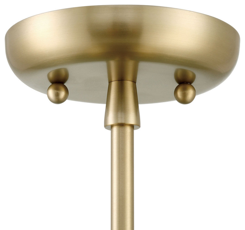 Lincoln Tapered Metal 11" Antique Brass Semi-Flush Mount Ceiling Light
