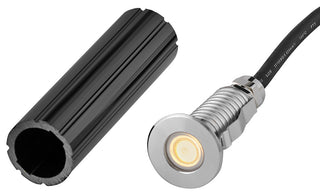 Hinkley Dot Led Small Round Button Light, Stainless Steel