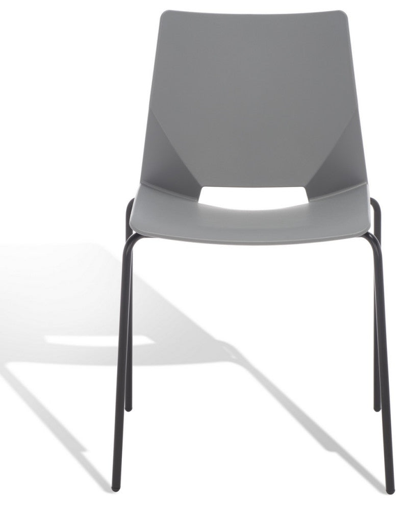 Safavieh Couture Nellie Molded Plastic Dining Chair, Grey/Black