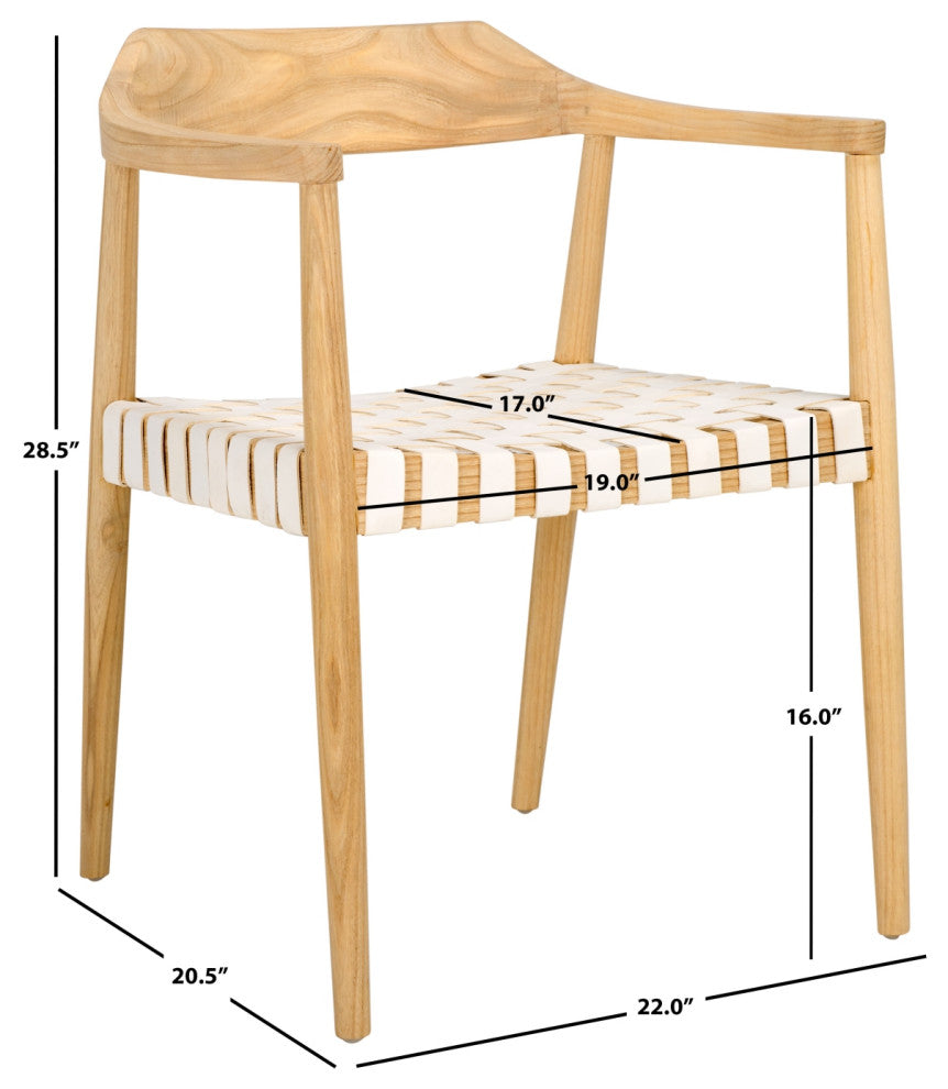 Safavieh Amycus Accent Chair, White/Natural