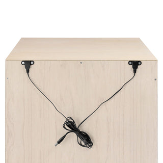 Hudson Nightstand With USB Port, White Washed Natural