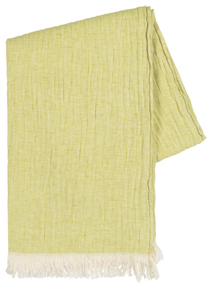 Soho Cotton/Linen Throws, Lime