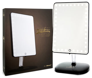 Touch Pro LED Makeup Mirror With Bluetooth Speaker and USB, Black