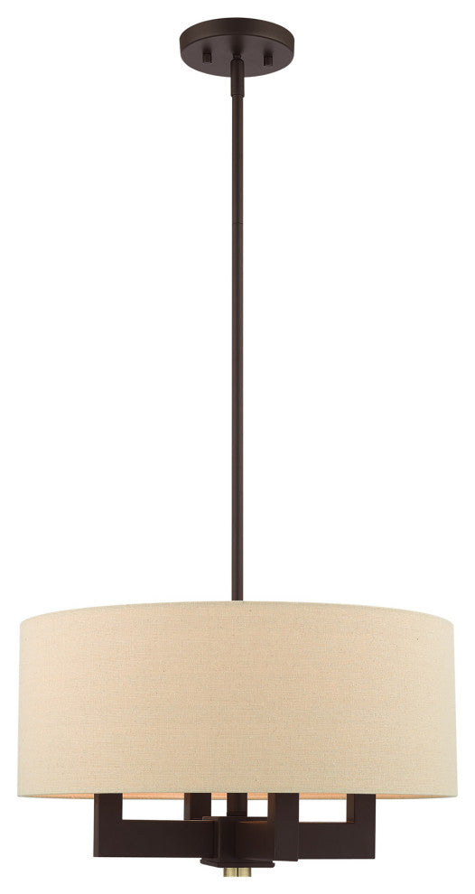 Livex Lighting Cresthaven 4 Light Bronze Chandelier