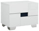 18" Superb White High Gloss Nightstand