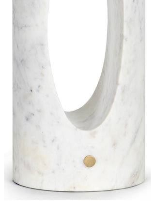 Portia Marble Table Lamp, Green, White
