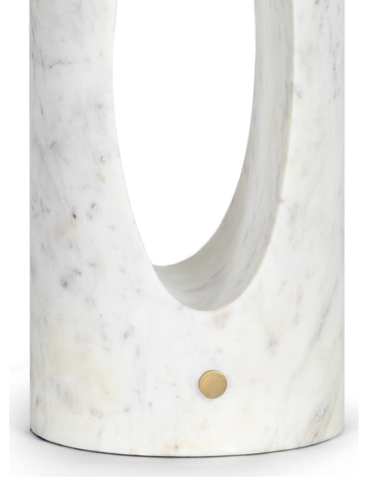 Portia Marble Table Lamp, Green, White