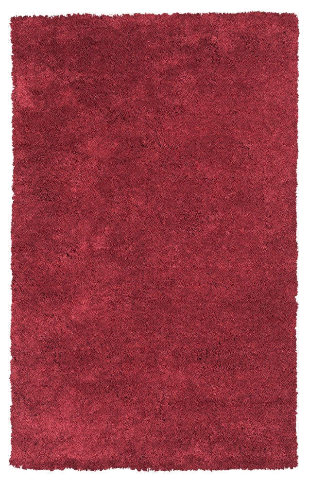 KAS Bliss 1564 Red Shag Area Rug, 5' x 7'