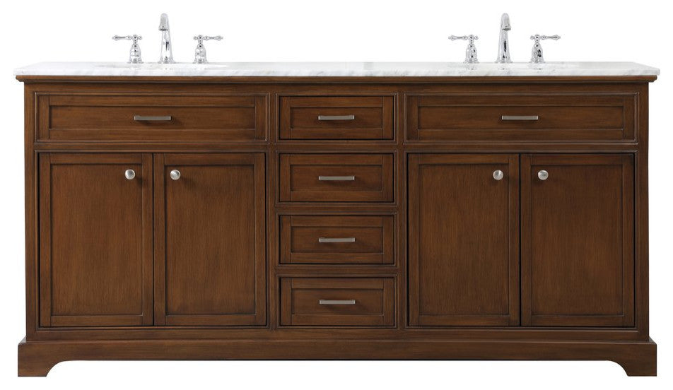 Elegant Decor Americana Bathroom Vanity Teak