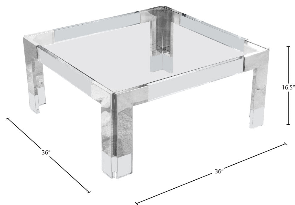 Casper Coffee Table, Chrome, Square
