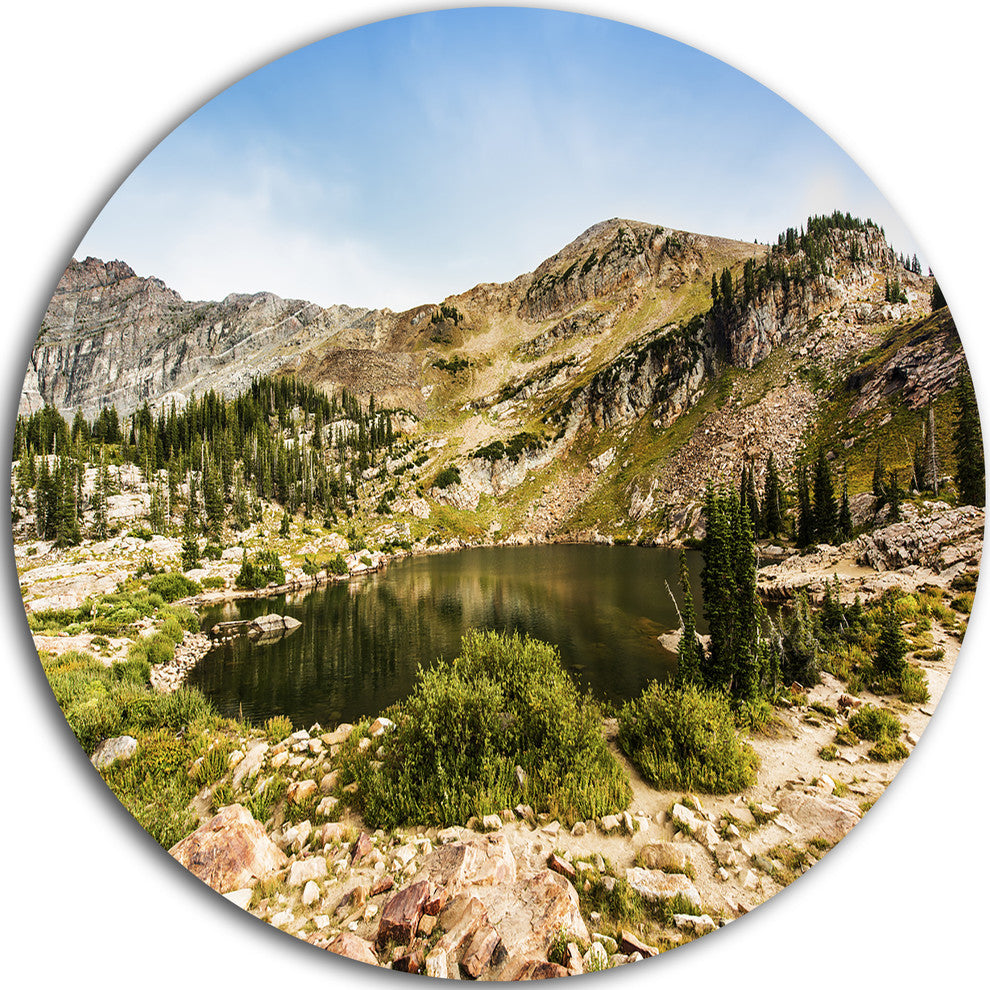 Secret Lake At Albion Basin, Landscape Photo Disc Metal Wall Art, 23"
