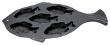 Cast Iron Preseasoned Fish Cornbread Pan