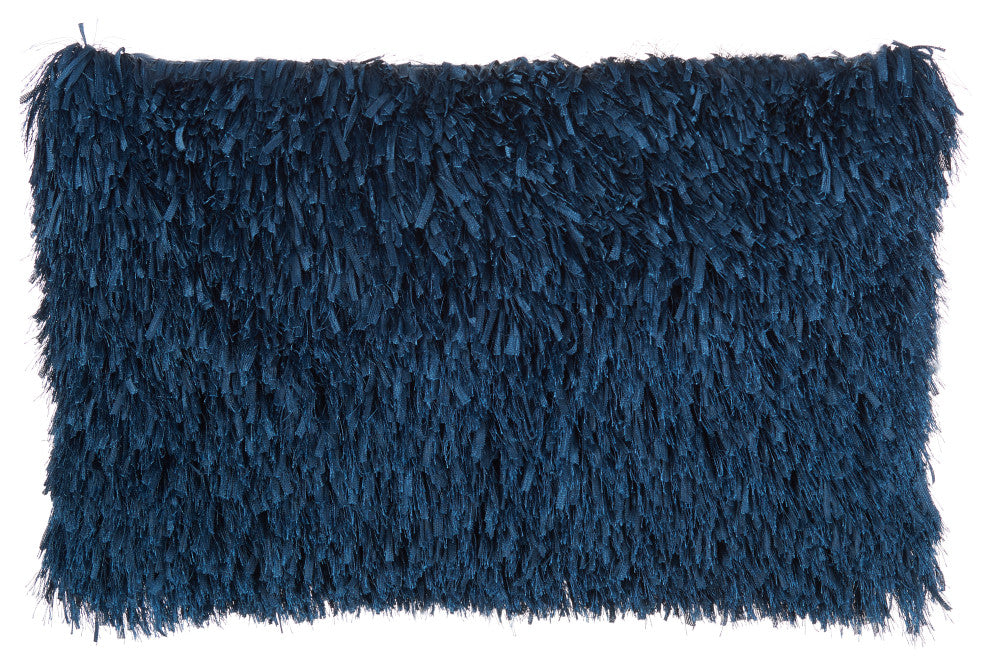 Mina Victory TL048 Throw Pillow, Navy, 14" x 24"
