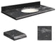 Quartz 25"x19" 1 Sink Vanity Top, White Bowl, Milky Way, Single Hole