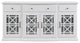 60" Tiered Fretwork Sideboard, White