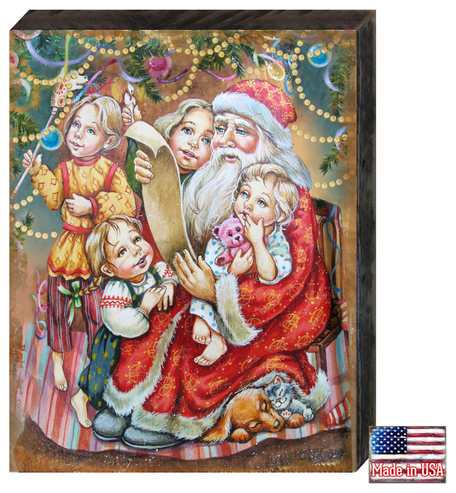 Wish List Santa Wooden Wall Art, X-Large 36x24