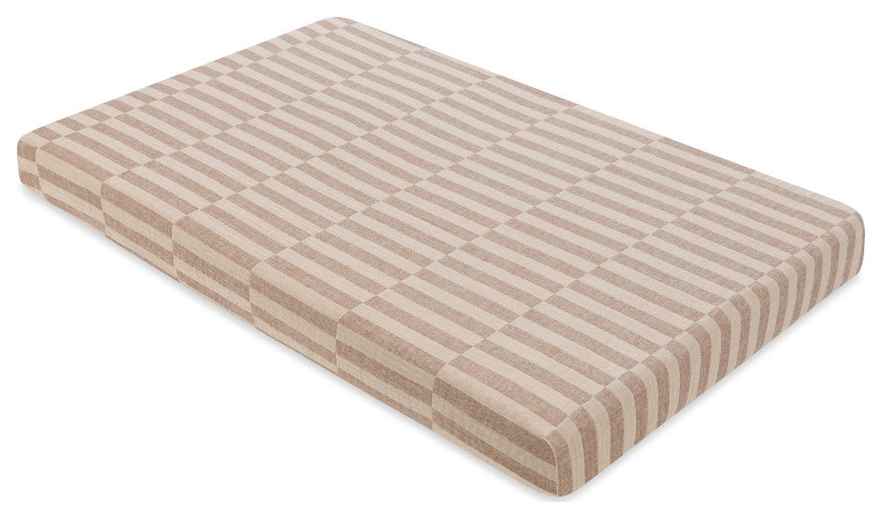Mini Crib Sheet, GOTS Certified Organic Muslin Cotton, Cocoa Stripe