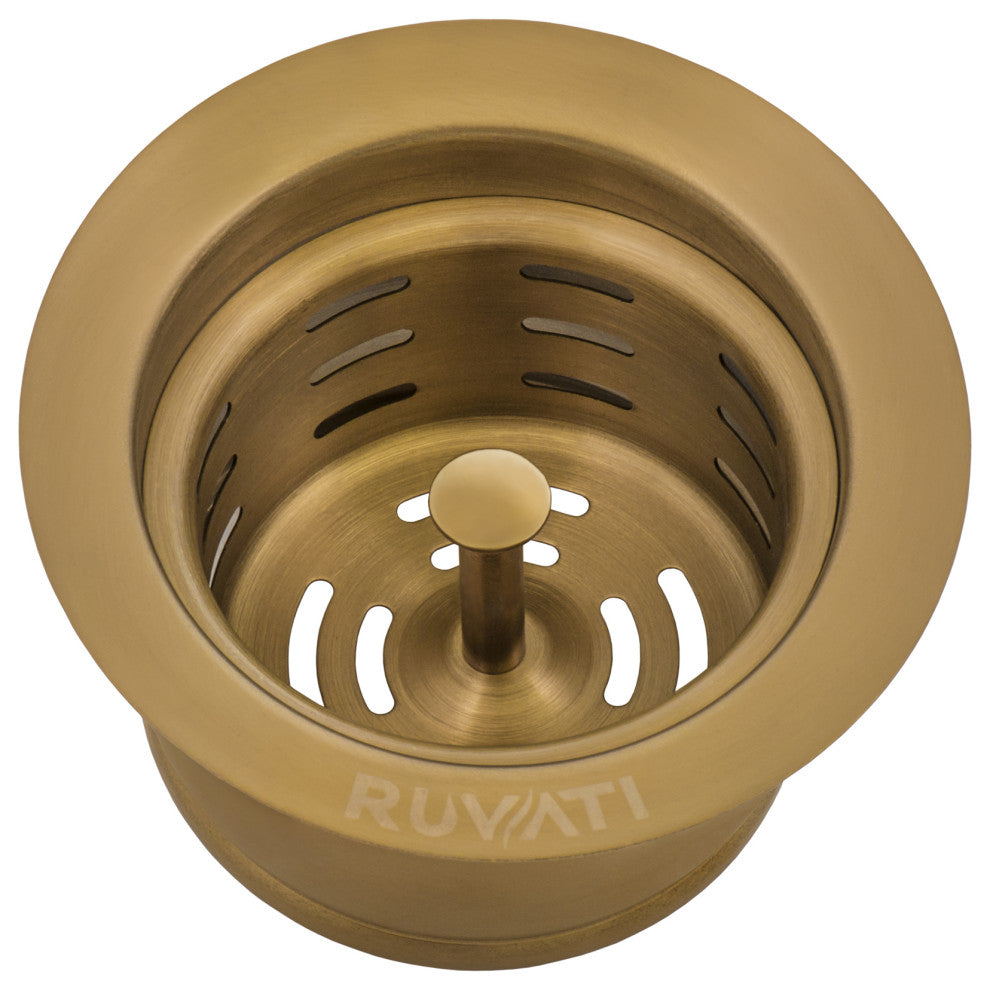 Ruvati Extended Garbage Disposal Flange with Deep Basket Strainer - RVA1049GG