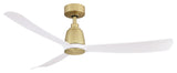 Fanimation Kute 52" Ceiling Fan, Brushed Satin Brass/White Blades