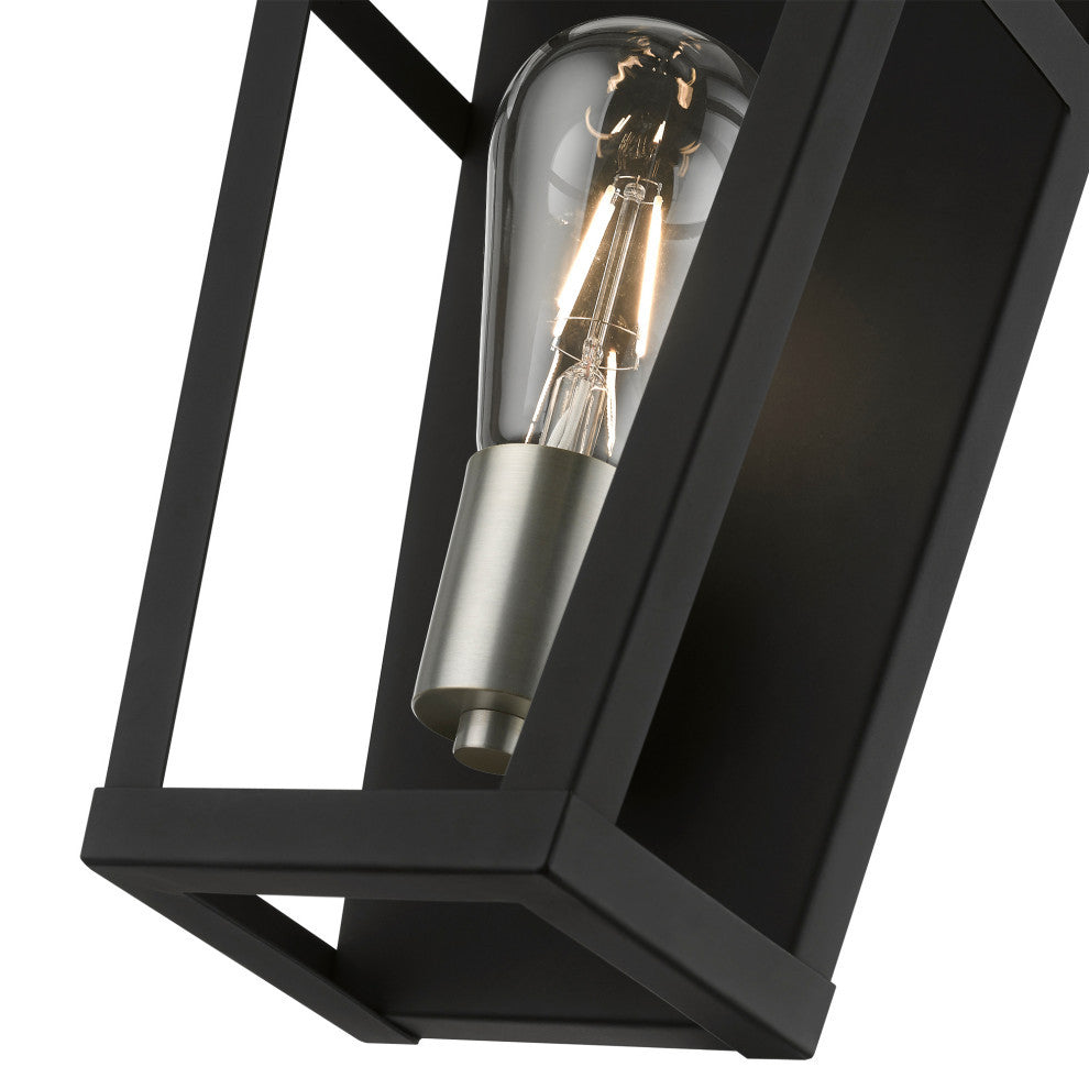 Schofield 1 Light Black With Brushed Nickel Accents ADA Sconce