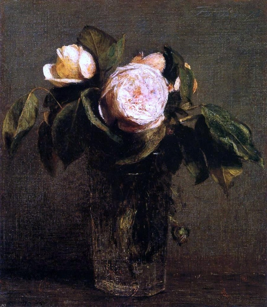 Henri Fantin-Latour Roses in a Tall Glass, Gallery Wrapped Canvas, 20"x25"