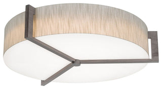 Apex 27" LED Flush Mount, Weathered Gray Finish, Jute Shade