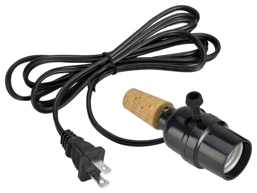 21019, Make-A-Wine Bottle Lamp Kit, Black, Single Listing