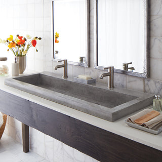 Trough 4819 Bathroom Sink, Ash, Single Faucet Cutout