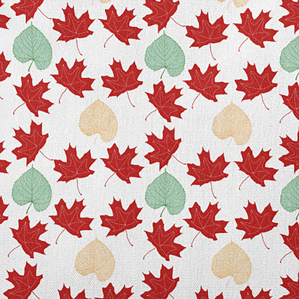 Lots of Leaves Accent Pillow, Dark Red, 26"x26"