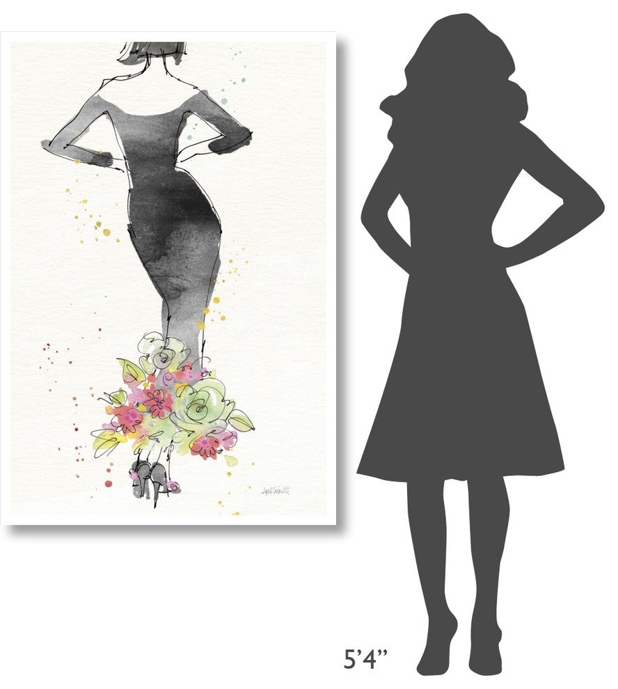 "Floral Fashion I v2" Digital Paper Print by Anne Tavoletti, 34"x50"
