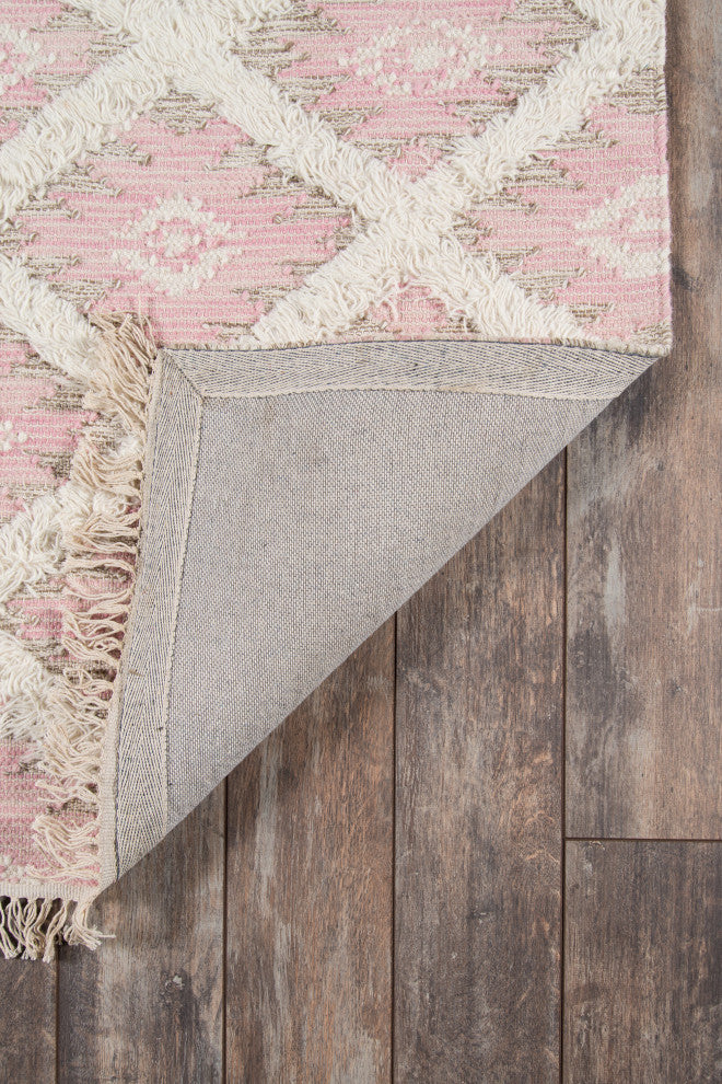 Momeni Harper Wool Hand Made Pink Area Rug, 7'6"x9'6"