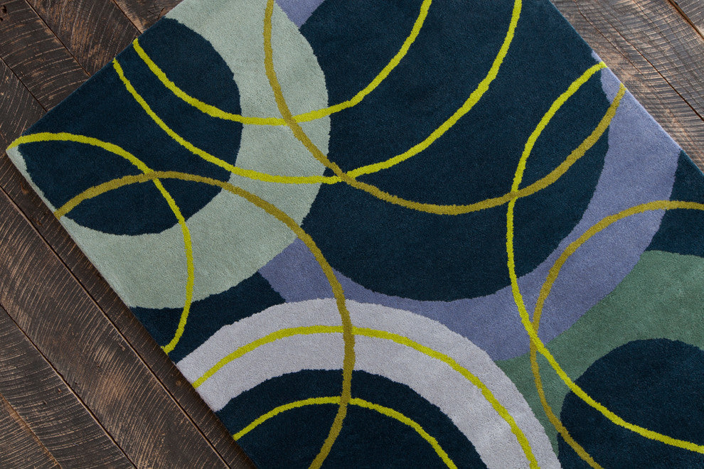 Allie Geometric Contemporary Area Rug, 8'x10'