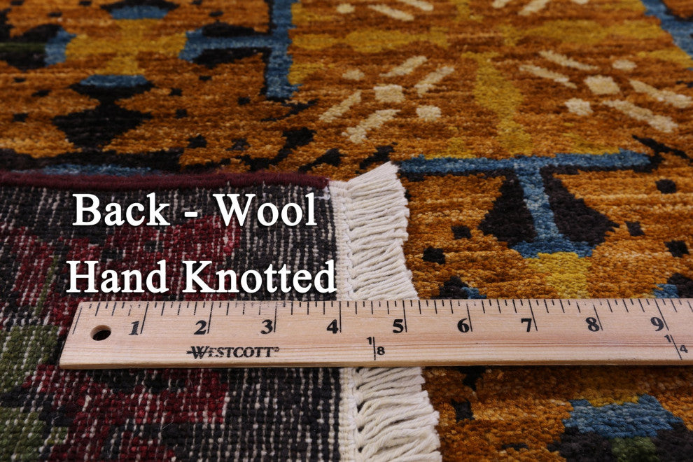 9' 1" X 11' 7" William Morris Hand-Knotted Wool Rug Q4576
