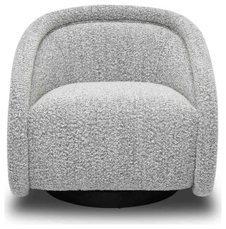 Rory Boucle Swivel Chair, Grey
