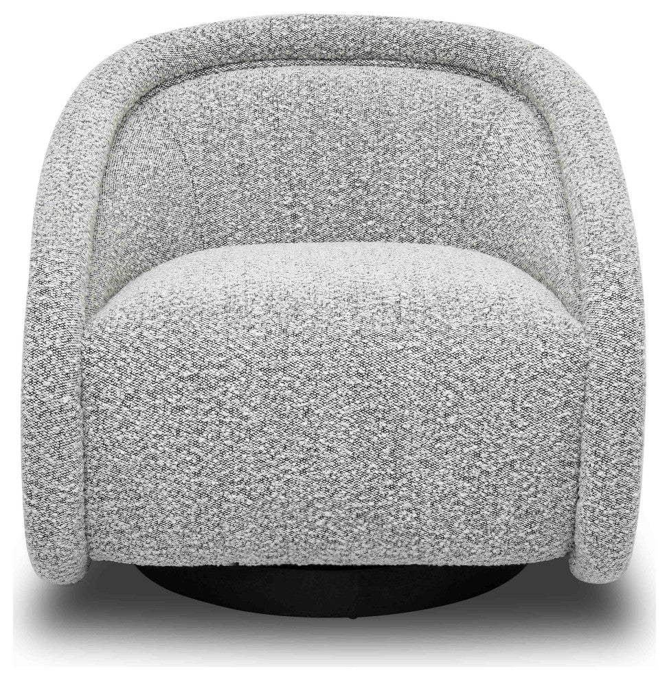 Rory Boucle Swivel Chair, Grey
