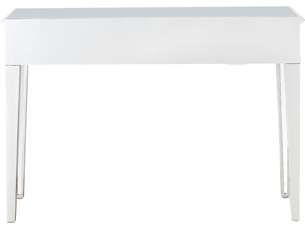 Silver Glass Mirror Console Table