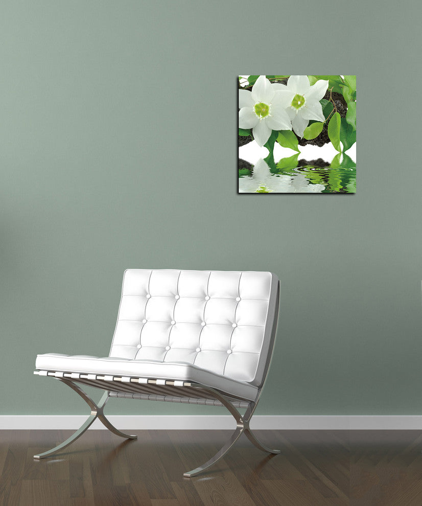 "Peaceful Reflections I" Tempered Glass Wall Art