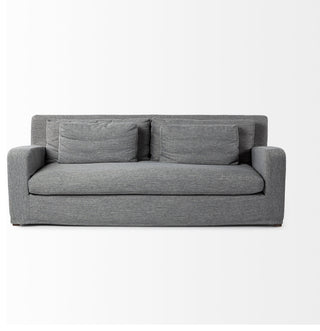 Denly II 92" Casterock Gray Slipcover 3-Seater Sofa
