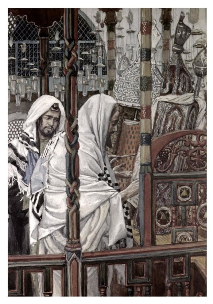 "Jesus Teaching In The Synagogue" Digital Paper Print by James Tissot, 23"x32"